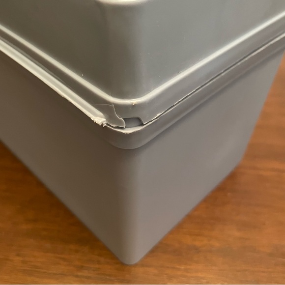 Vintage Blue Hard Plastic File Card Recipe Storage Box 8.5x4.5x5.5" - Picture 7 of 8